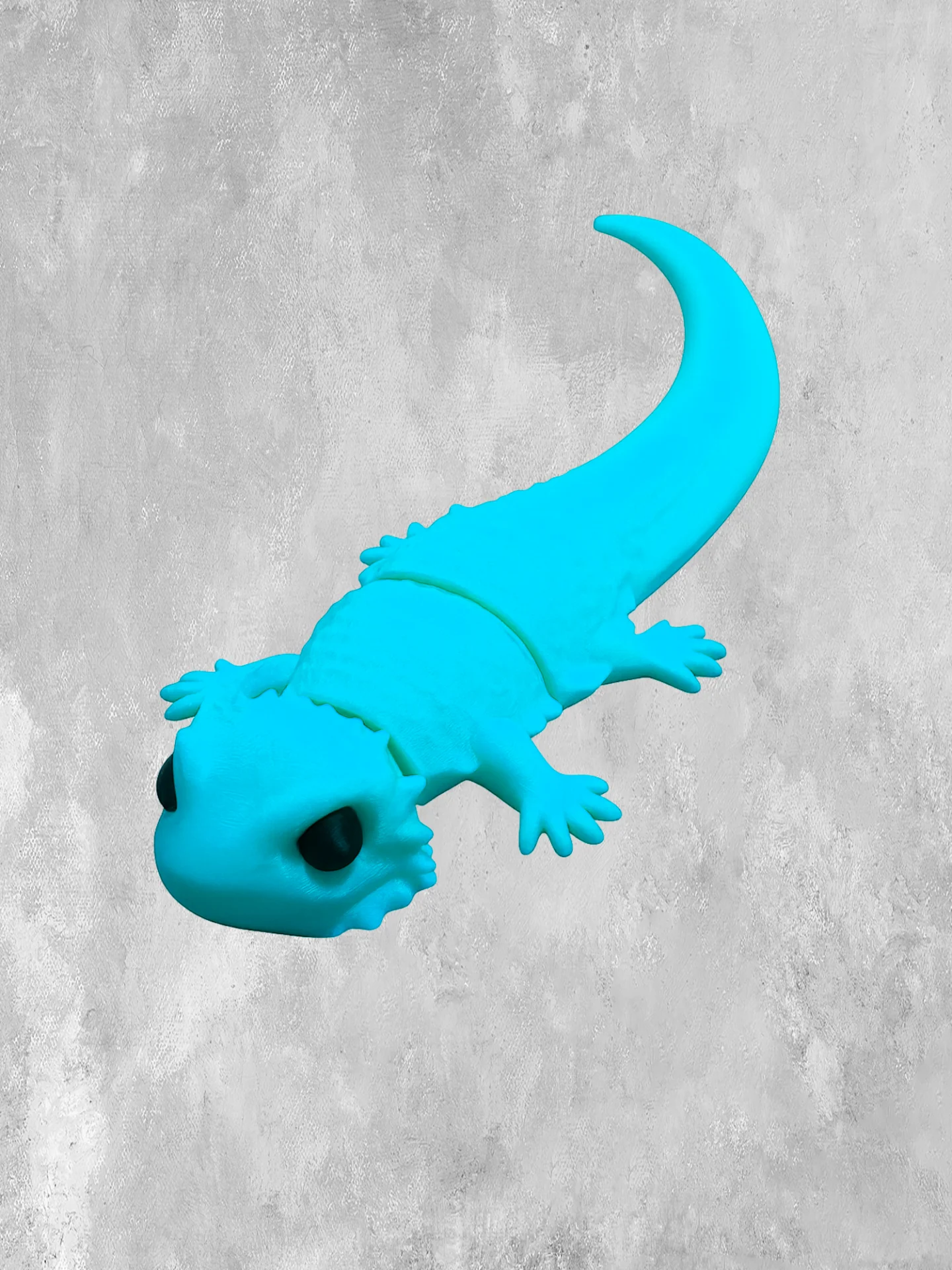 Гибкий гекон голубого цвета с подвижным телом