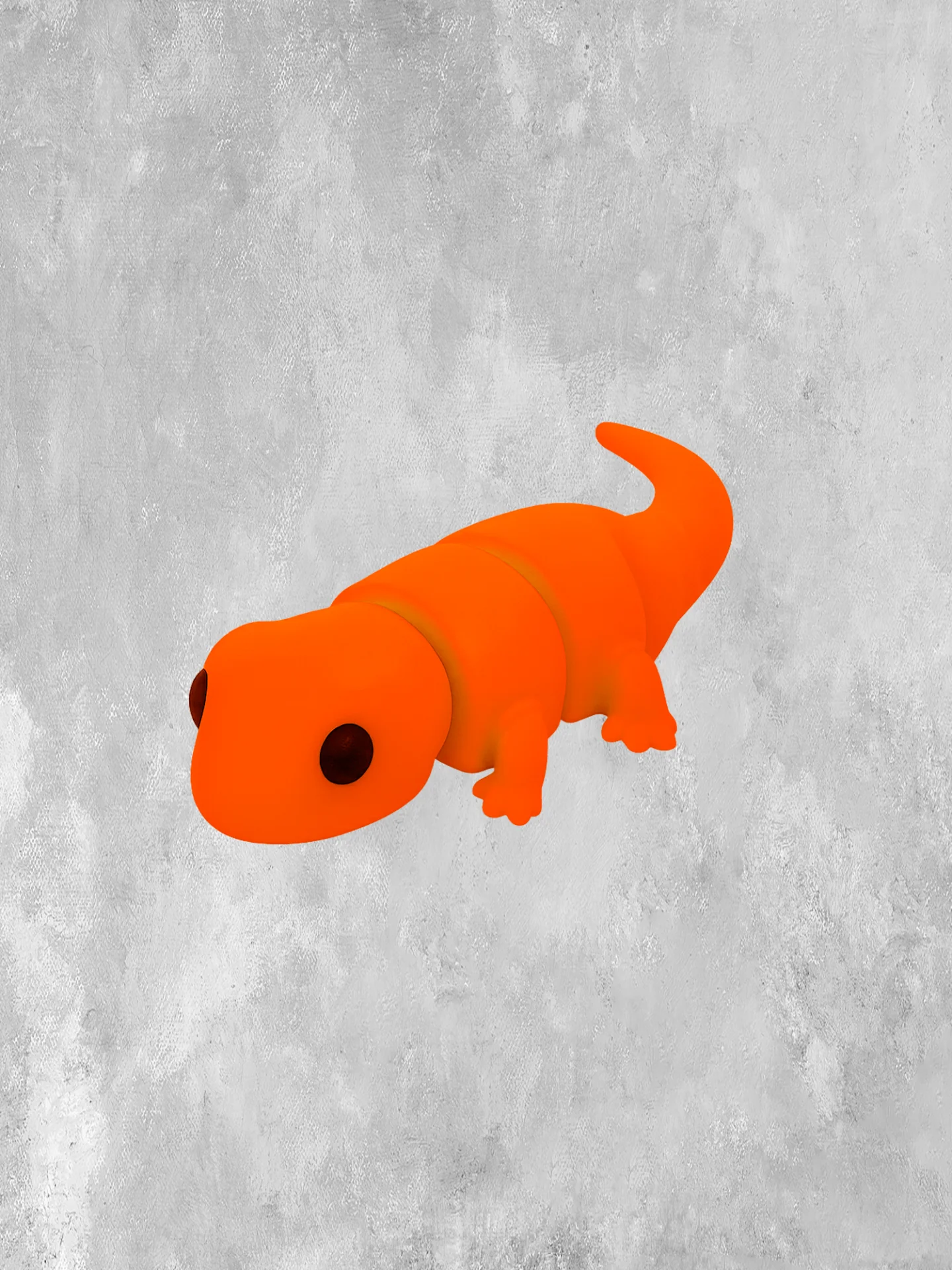 Гибкая ящерица оранжевого цвета с подвижным телом