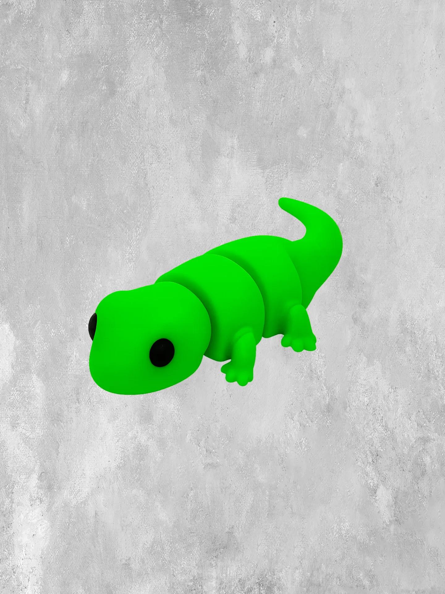 Гибкая ящерица зелёного цвета с подвижным телом