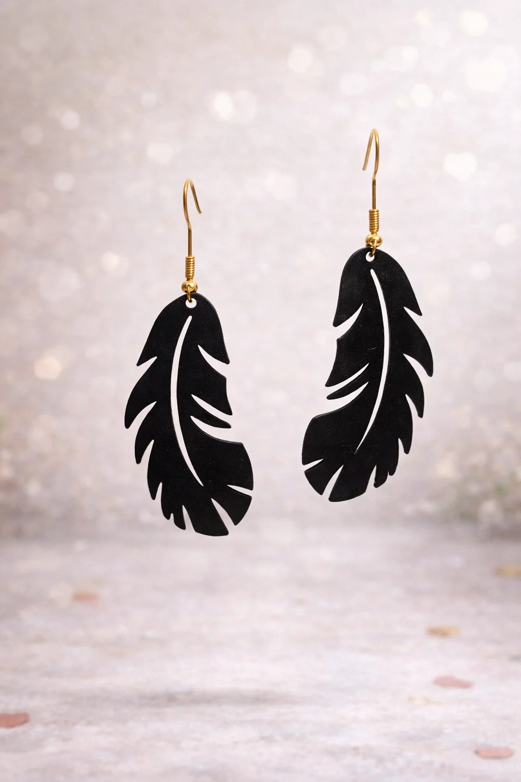 Серьги «Чёрное перо»